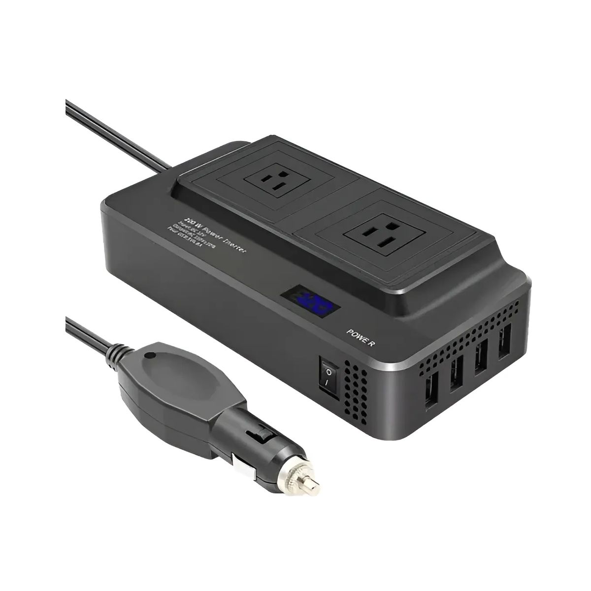 GENERICO - Conversor Inversor Dc 12v-110v De 200w Portátil Puerto Usb