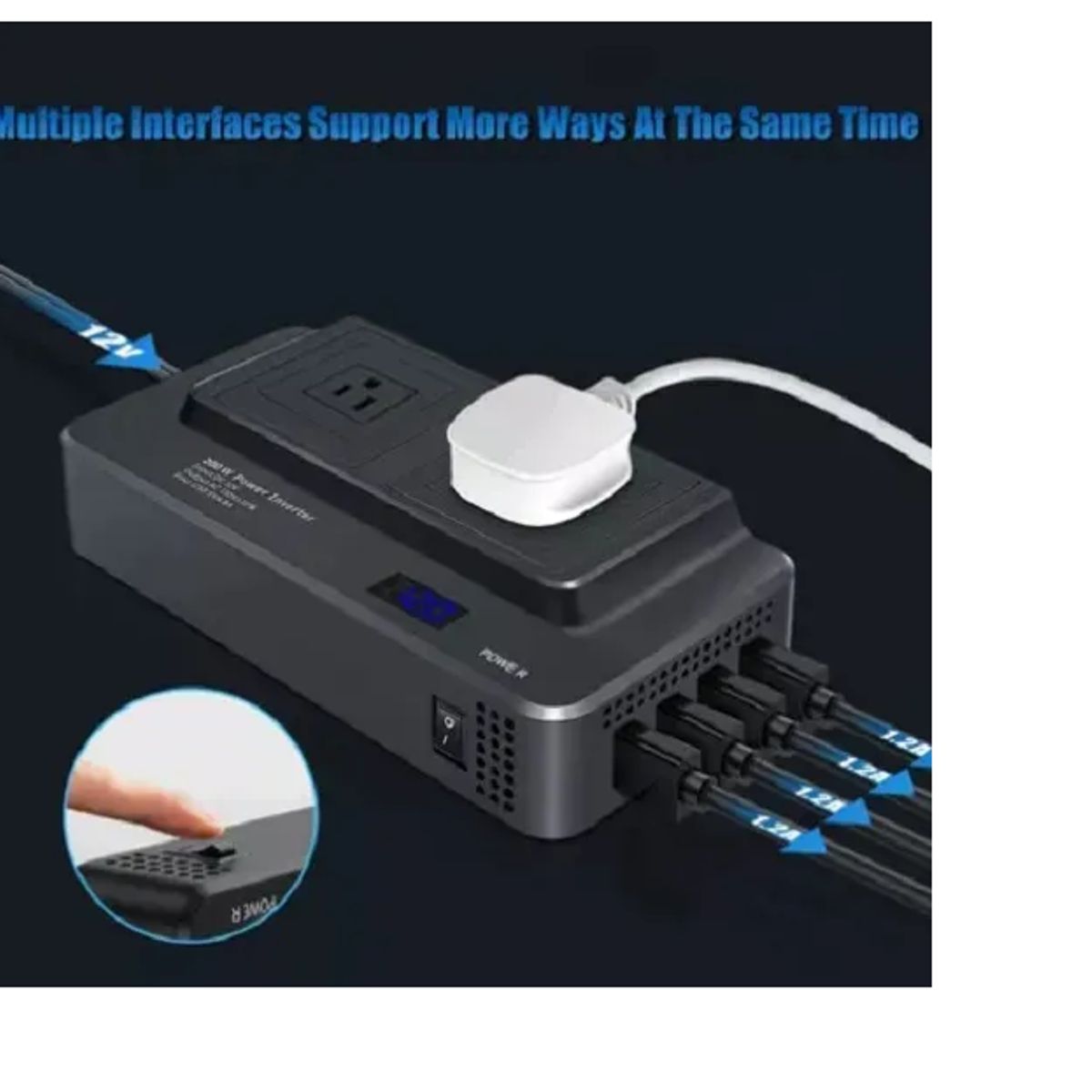 GENERICO - Conversor Inversor Dc 12v-110v De 200w Portátil Puerto Usb
