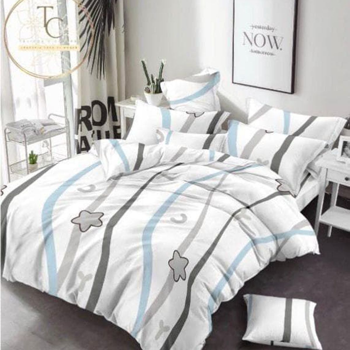 SIRENITAS - Juego de sabanas Sencilla Semi Doble Queen King Blanco Melbourne