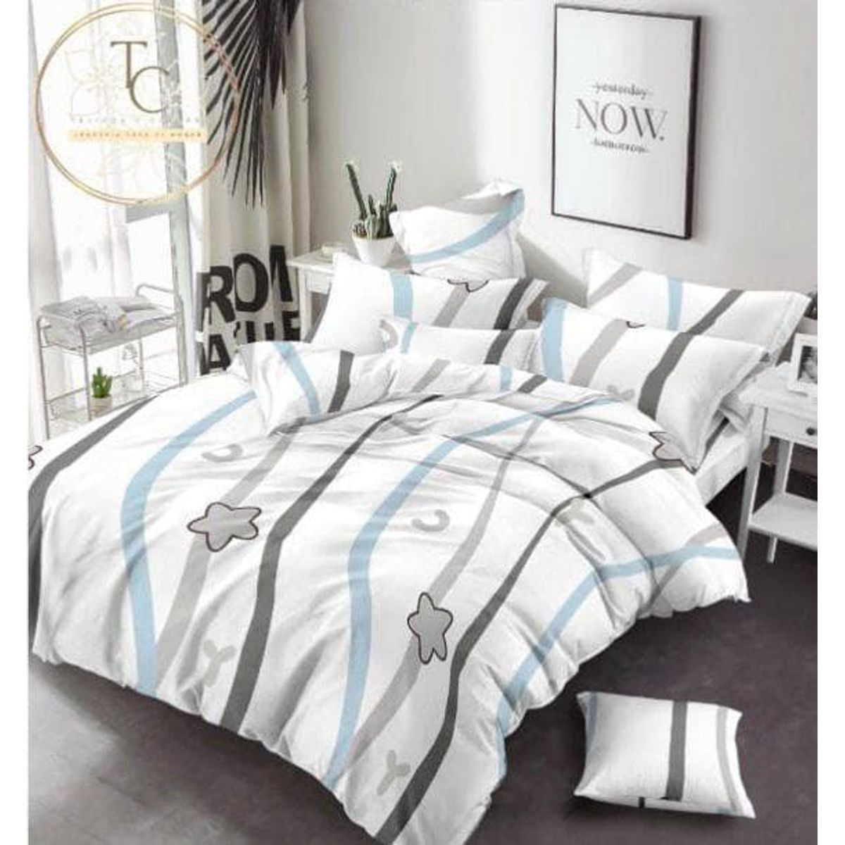 SIRENITAS - Juego de sabanas Sencilla Semi Doble Queen King Blanco Melbourne