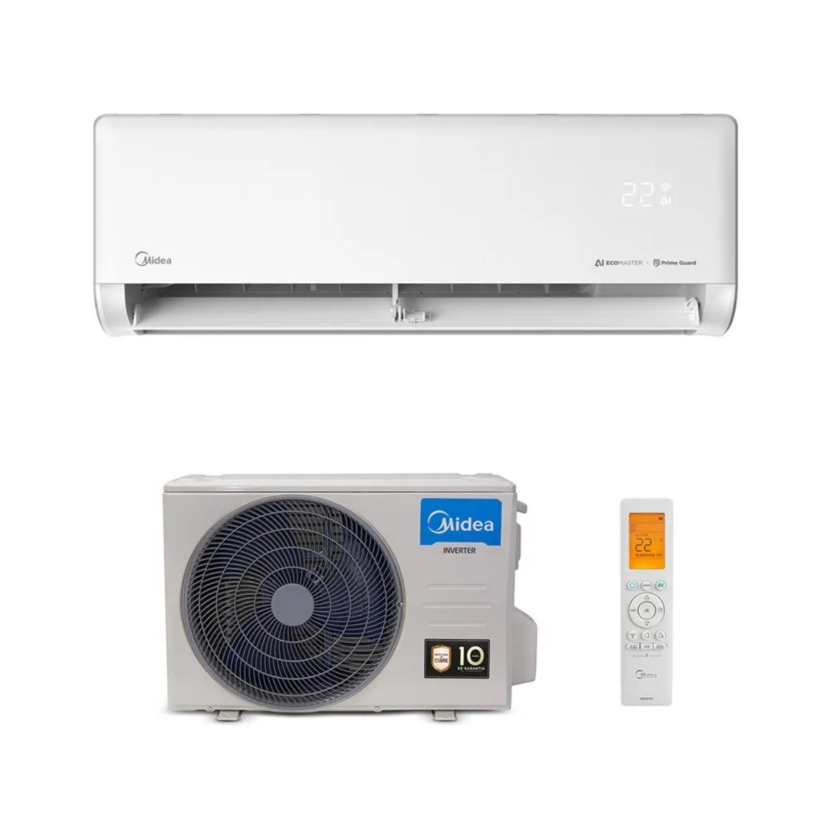 MIDEA - Aire Acondicionado Mini Split Midea Inverter 18000BTU 220v Ai EcoMaster