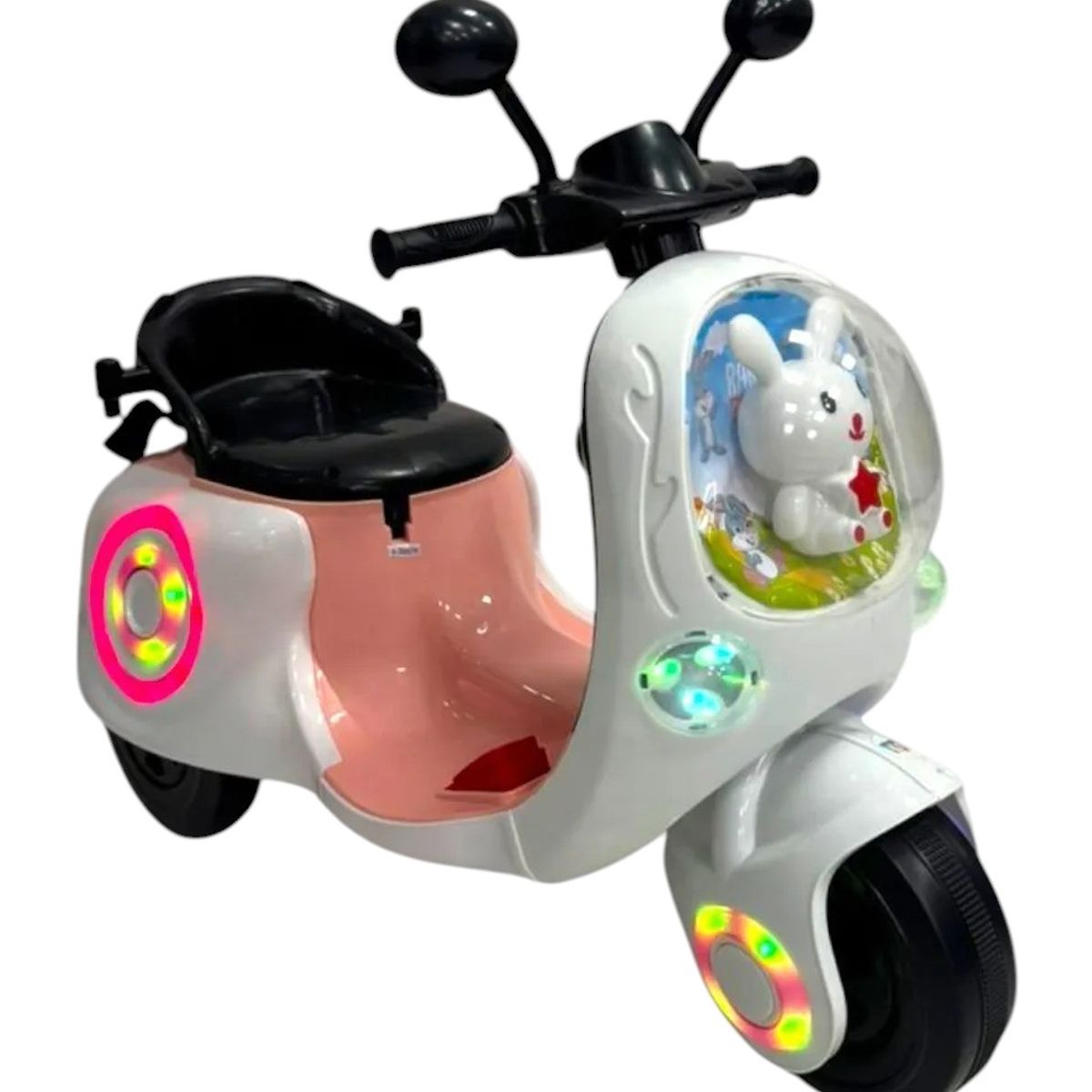 KIDSHOP - Moto Carro Recargable Eléctrica Montable Niñas My001 blanca