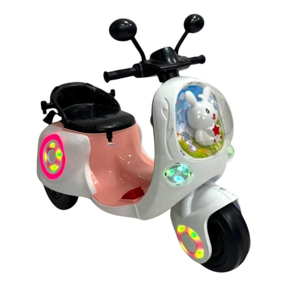 KIDSHOP - Moto Carro Recargable Eléctrica Montable Niñas My001 blanca