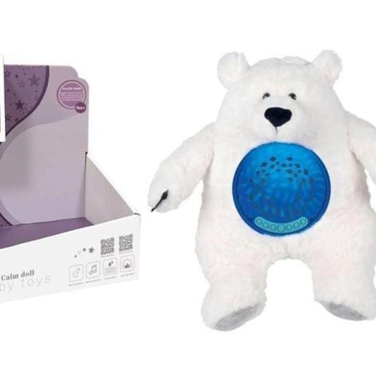 GENERICO - Peluche Proyector Oso Polar con sonidos Blancos