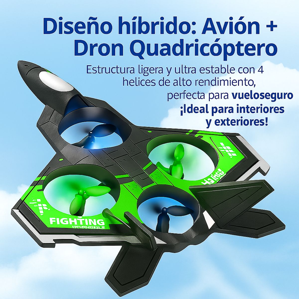 GENERICO - Drone Avion Control Remoto Camara Niño Manilla Inteligente