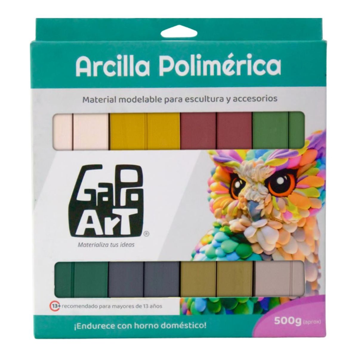 GAPOART - Arcilla Polimérica GapoArt 500 g – Mix de Colores (Set de 8 Tonos)