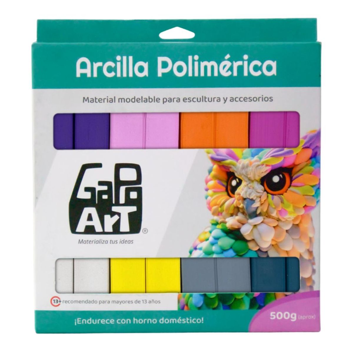 GAPOART - Arcilla Polimérica GapoArt 500 g – Mix de Colores (Set de 8 Tonos)