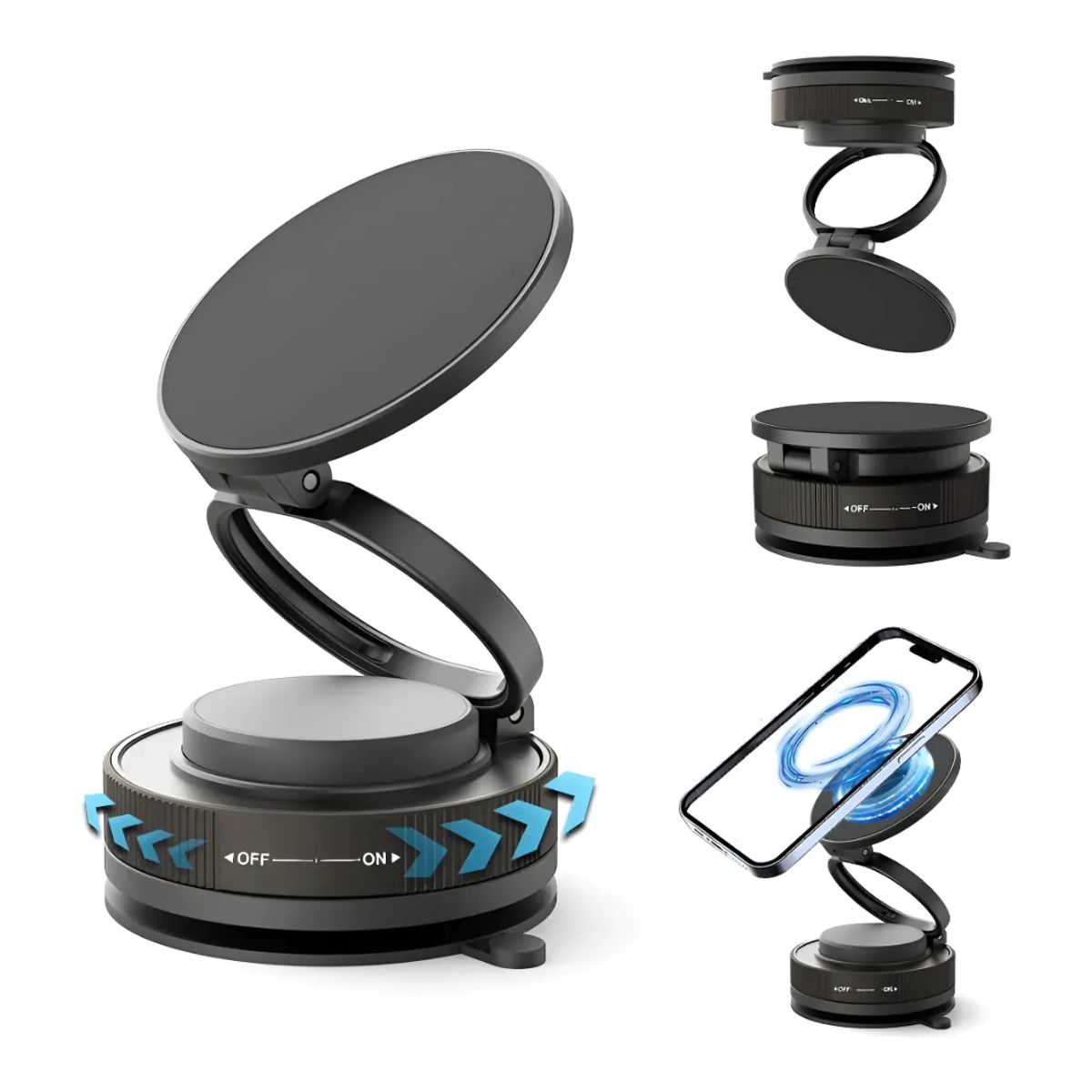 OEM - Soporte Magnético Giratorio 360 Magsafe Para Celular Negro