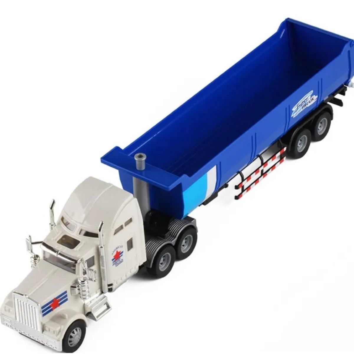 GENERICO - Camión Juguete De Carga Tipo Trailer Con Volcó Grande