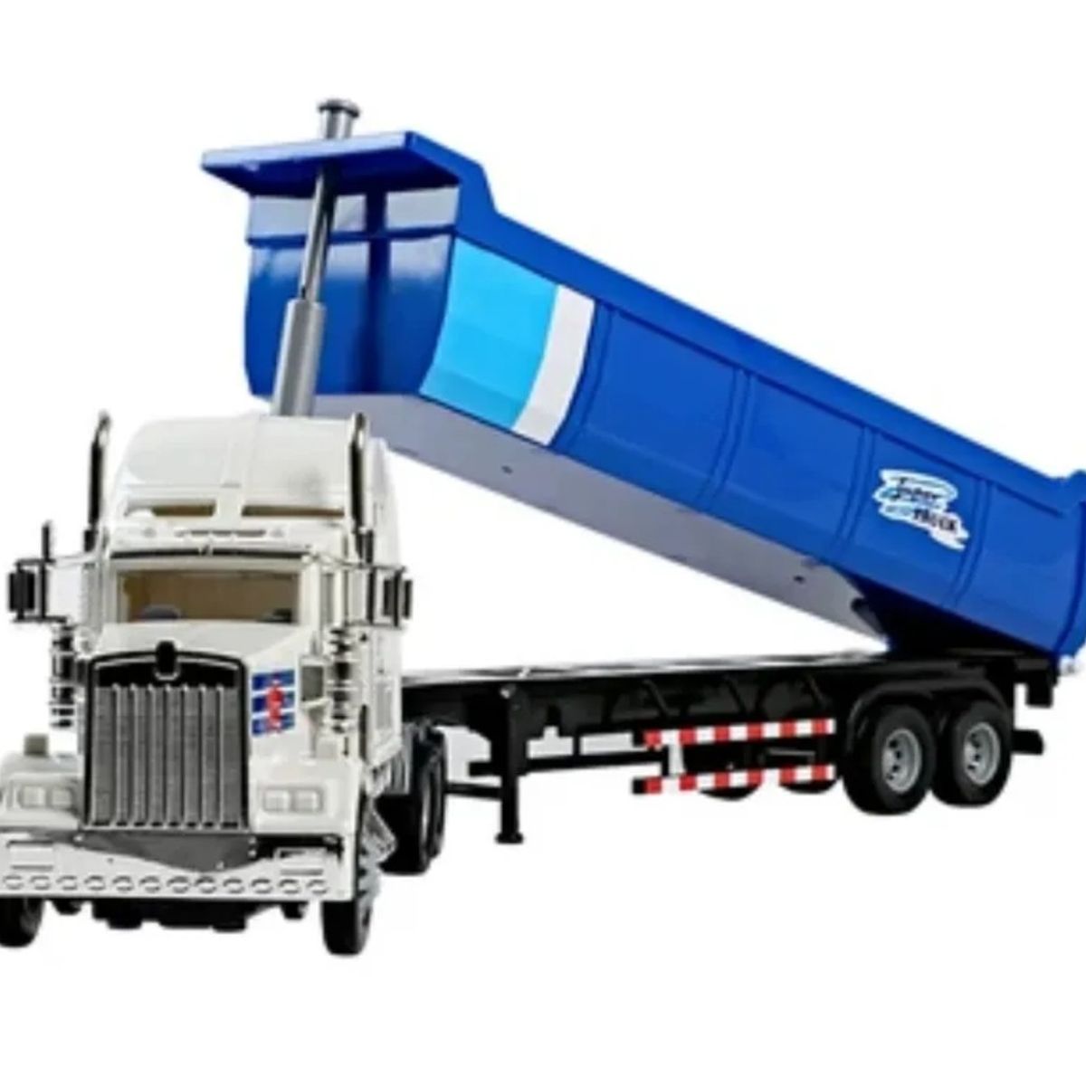 GENERICO - Camión Juguete De Carga Tipo Trailer Con Volcó Grande