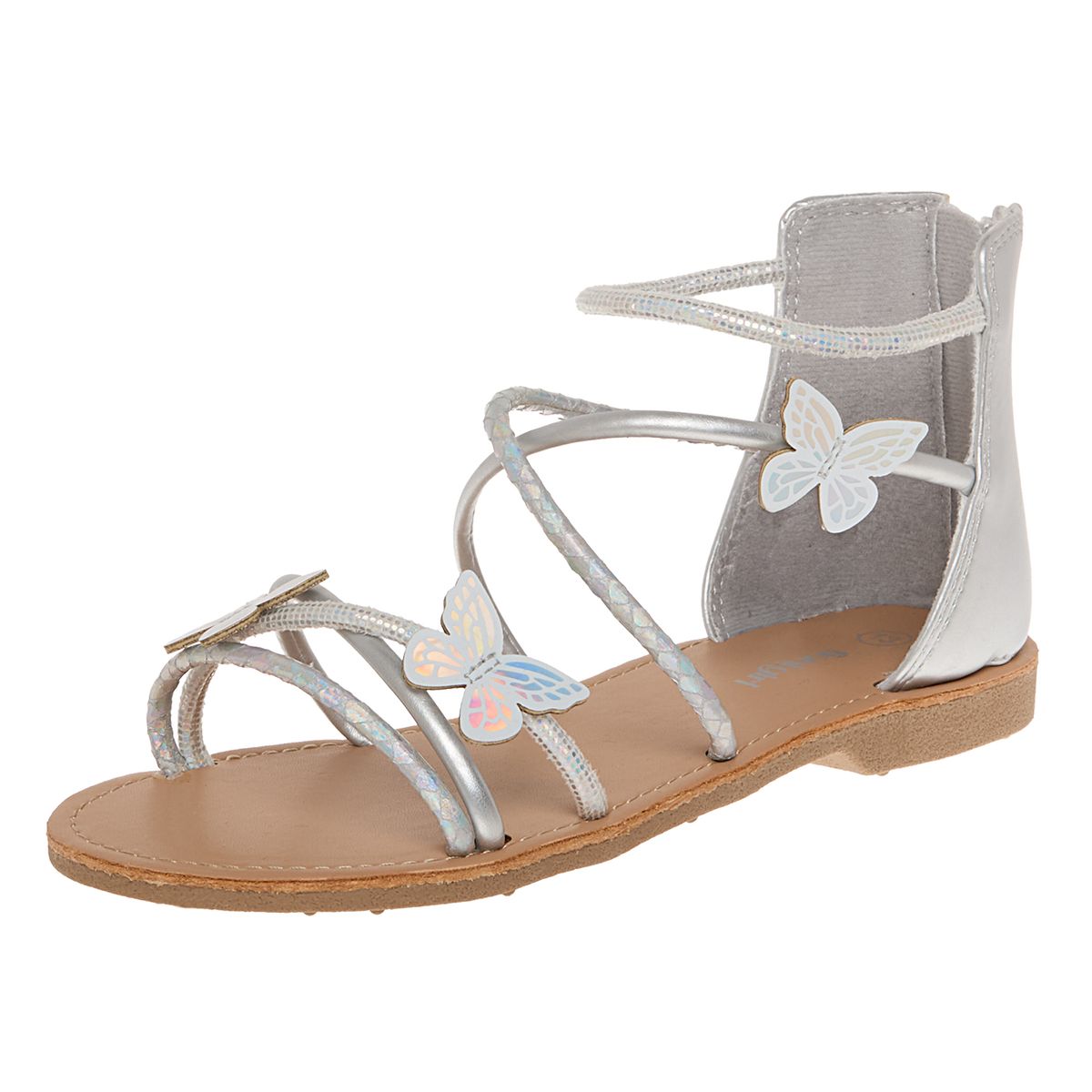 FIONI - Sandalias Planas Cleo Para Niña Plateado Fioni 210262
