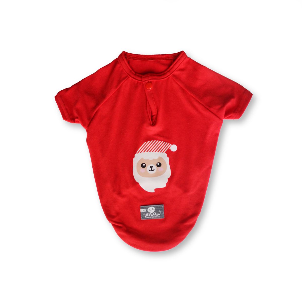 WAWAW - Camiseta XS rojo Santa Navidad