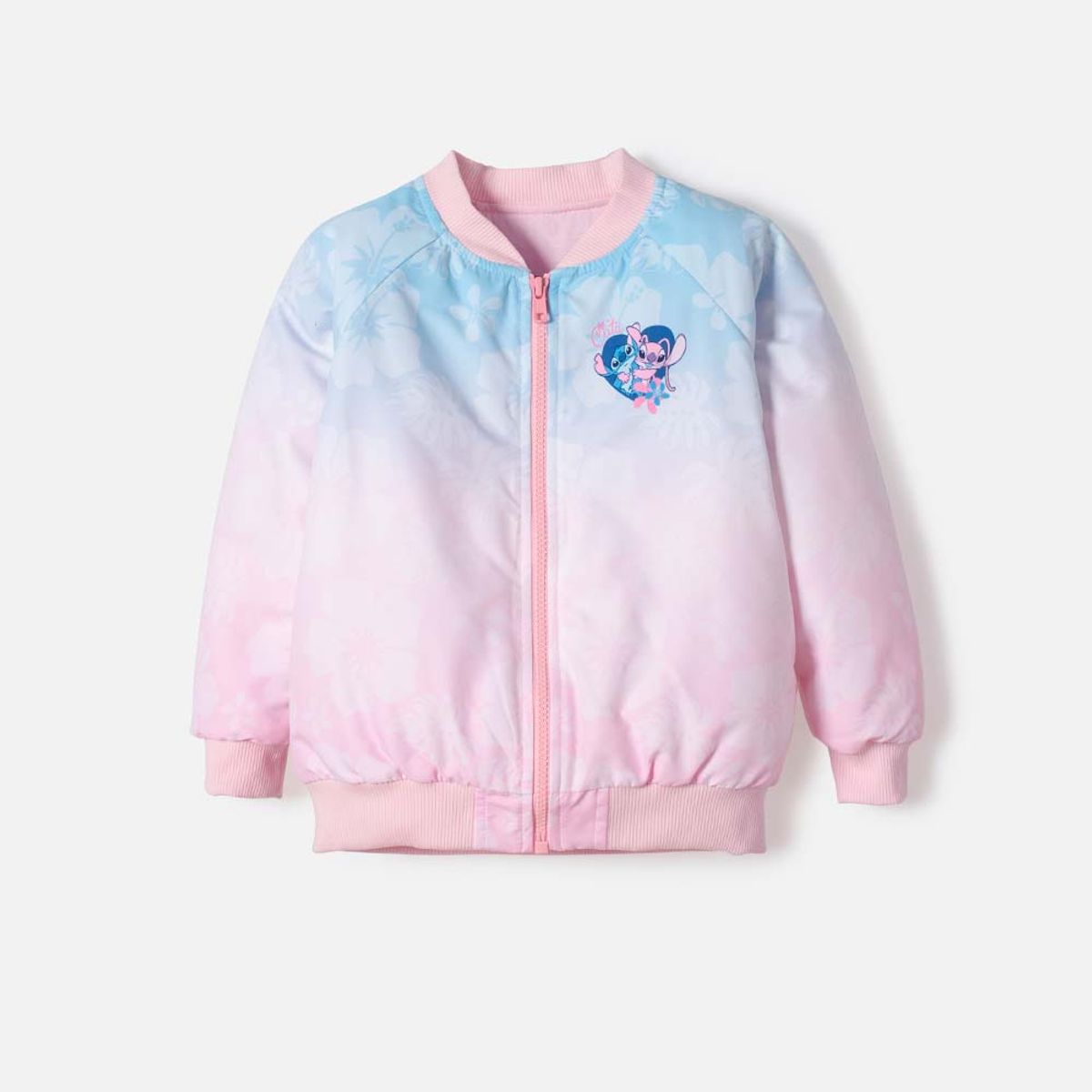 DISNEY - Chaqueta de Stitch con cierre multicolor para niña 2T a 5T