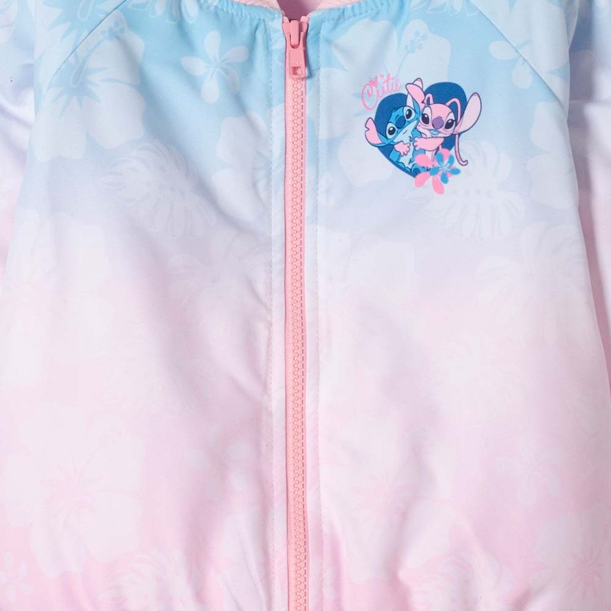 DISNEY - Chaqueta de Stitch con cierre multicolor para niña 2T a 5T