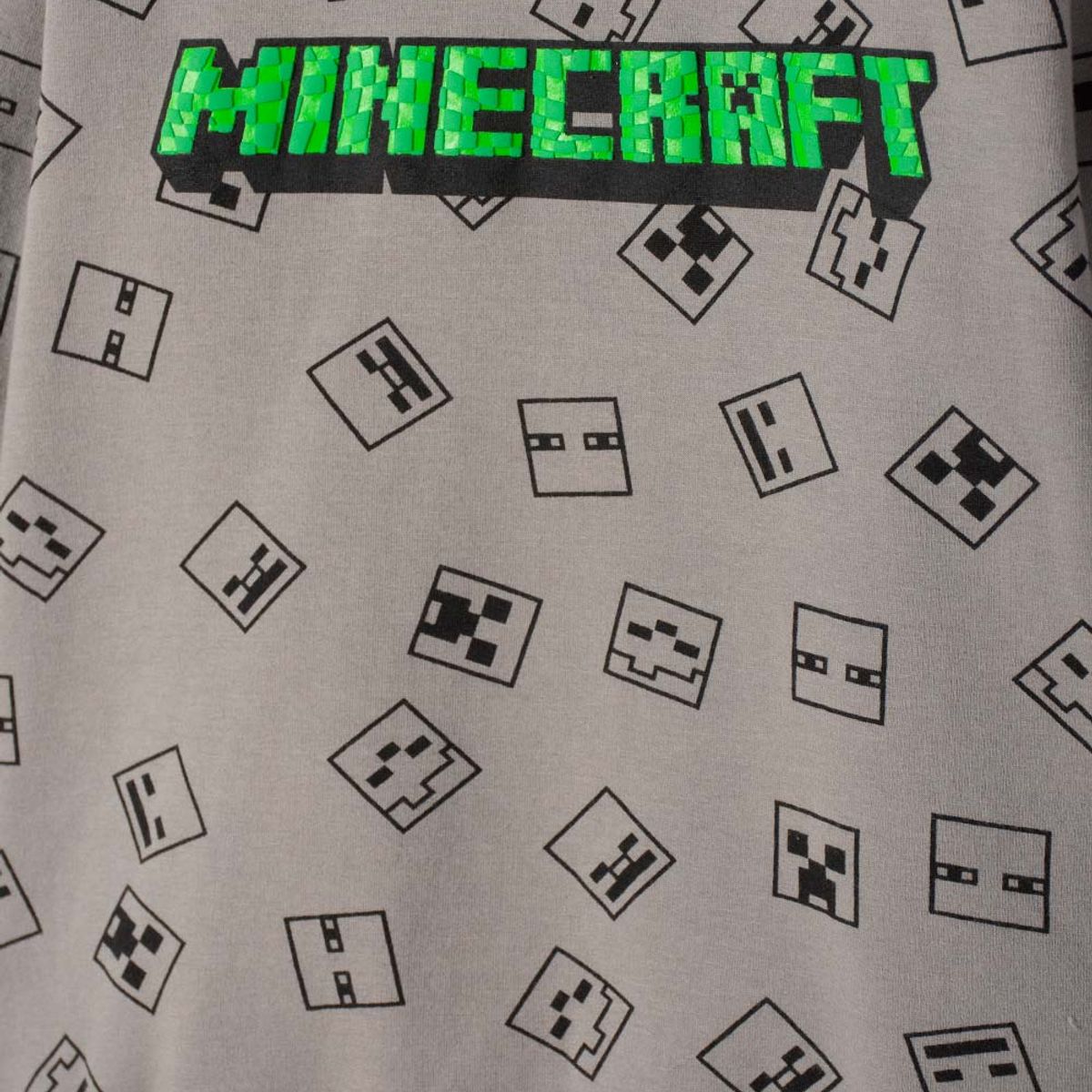 MINECRAFT - Conjunto de Minecraft con pantalón gris para niño