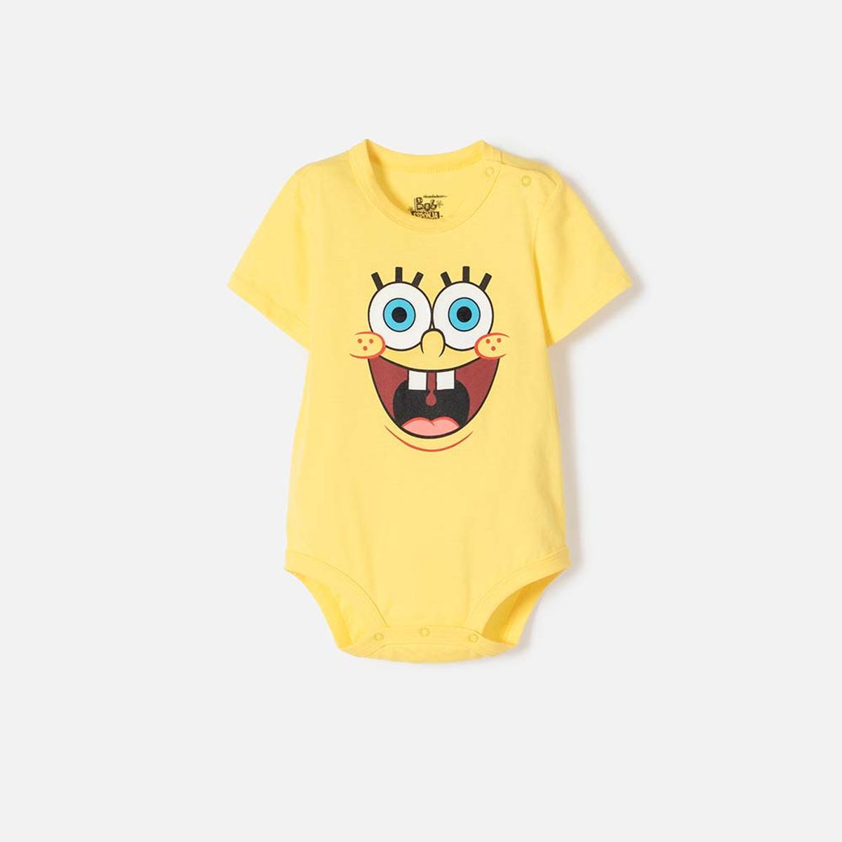 NICKELODEON - Body de Bob Esponja amarillo para bebé niño