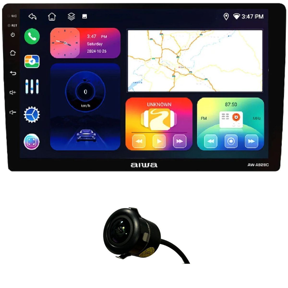 AIWA - Radio Carro Android Aiwa 9 Qled Octa Core 4gb 64gb Carplay