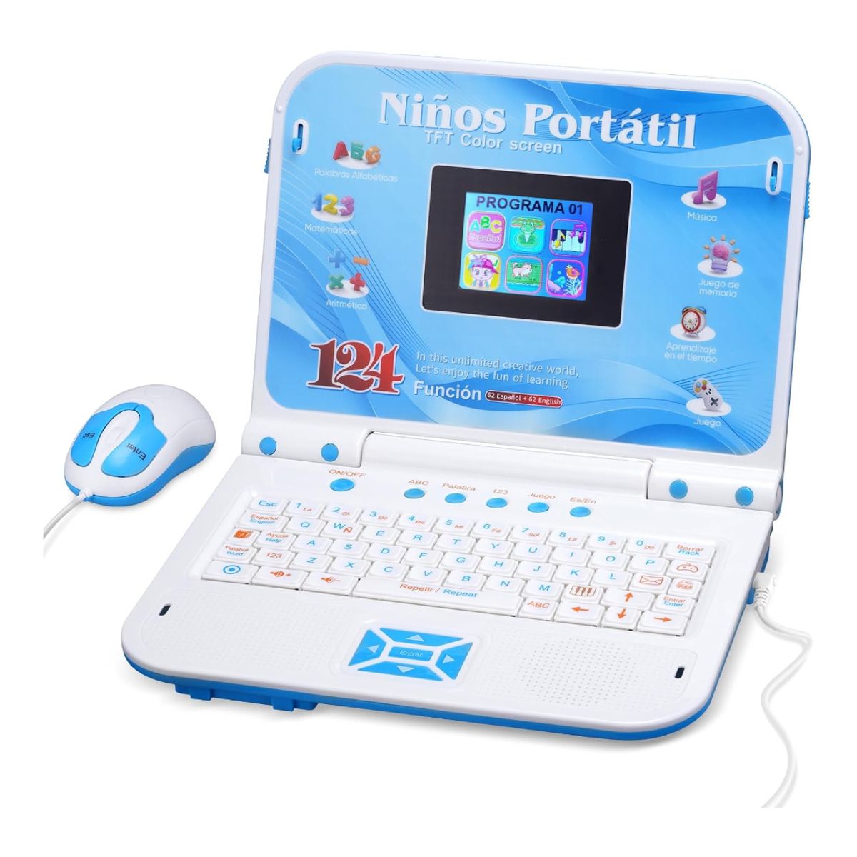 GENERICO - Computadora Laptop Para Niños Azul