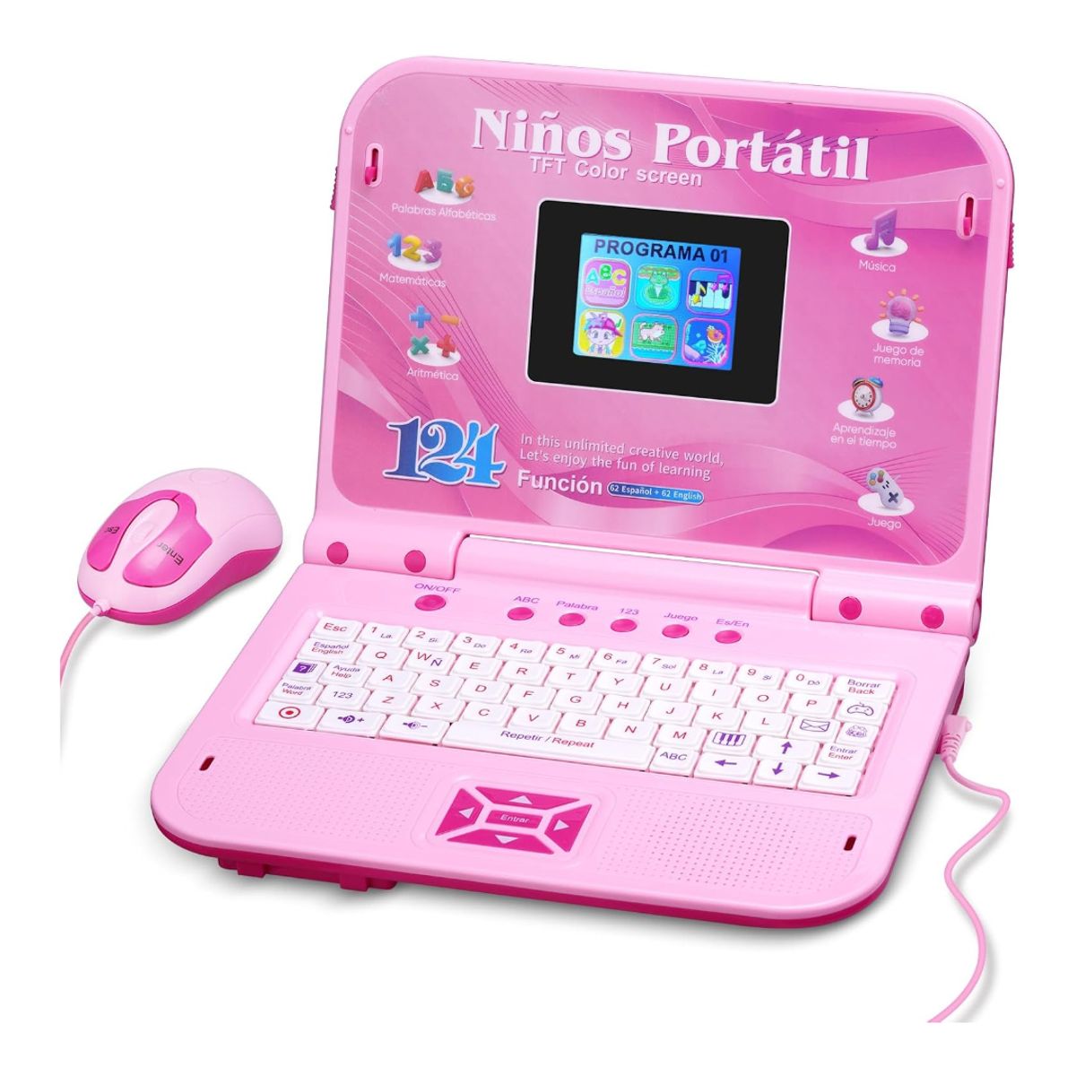 GENERICO - Computadora Laptop Para Niños Rosado
