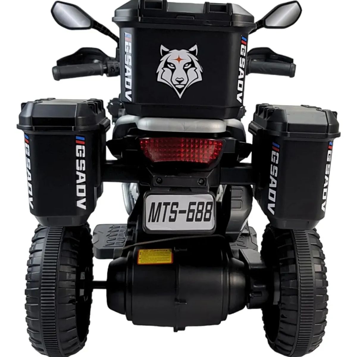 ROADMASTER - Moto Eléctrica Infantil Adventure 6V Triciclo Montable con Baúl, Luces LED y Bluetooth (2 a 5 años)