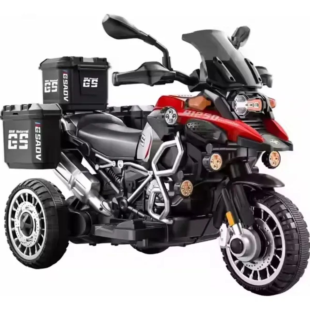ROADMASTER - Moto Eléctrica Infantil Adventure 6V Triciclo Montable con Baúl, Luces LED y Bluetooth (2 a 5 años)