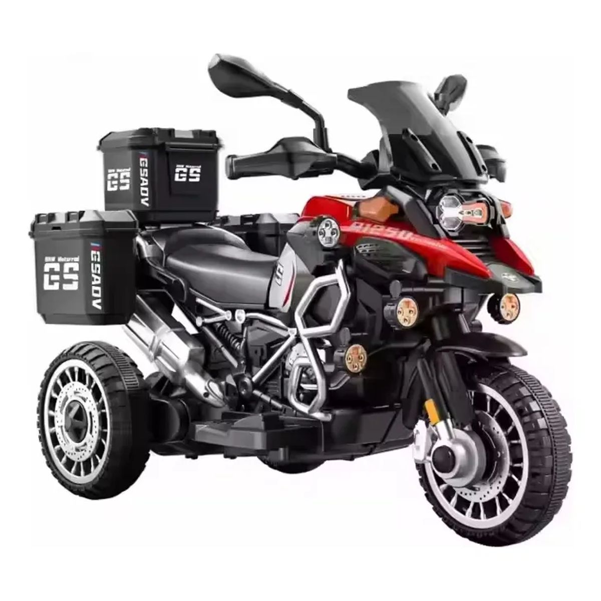 ROADMASTER - Moto Eléctrica Infantil Adventure 6V Triciclo Montable con Baúl, Luces LED y Bluetooth (2 a 5 años)