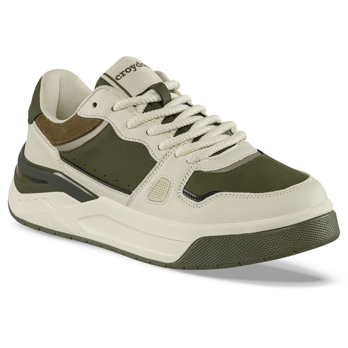 CROYDON - Tenis Urbanos Bavar Beige-Verde Croydon para Hombre