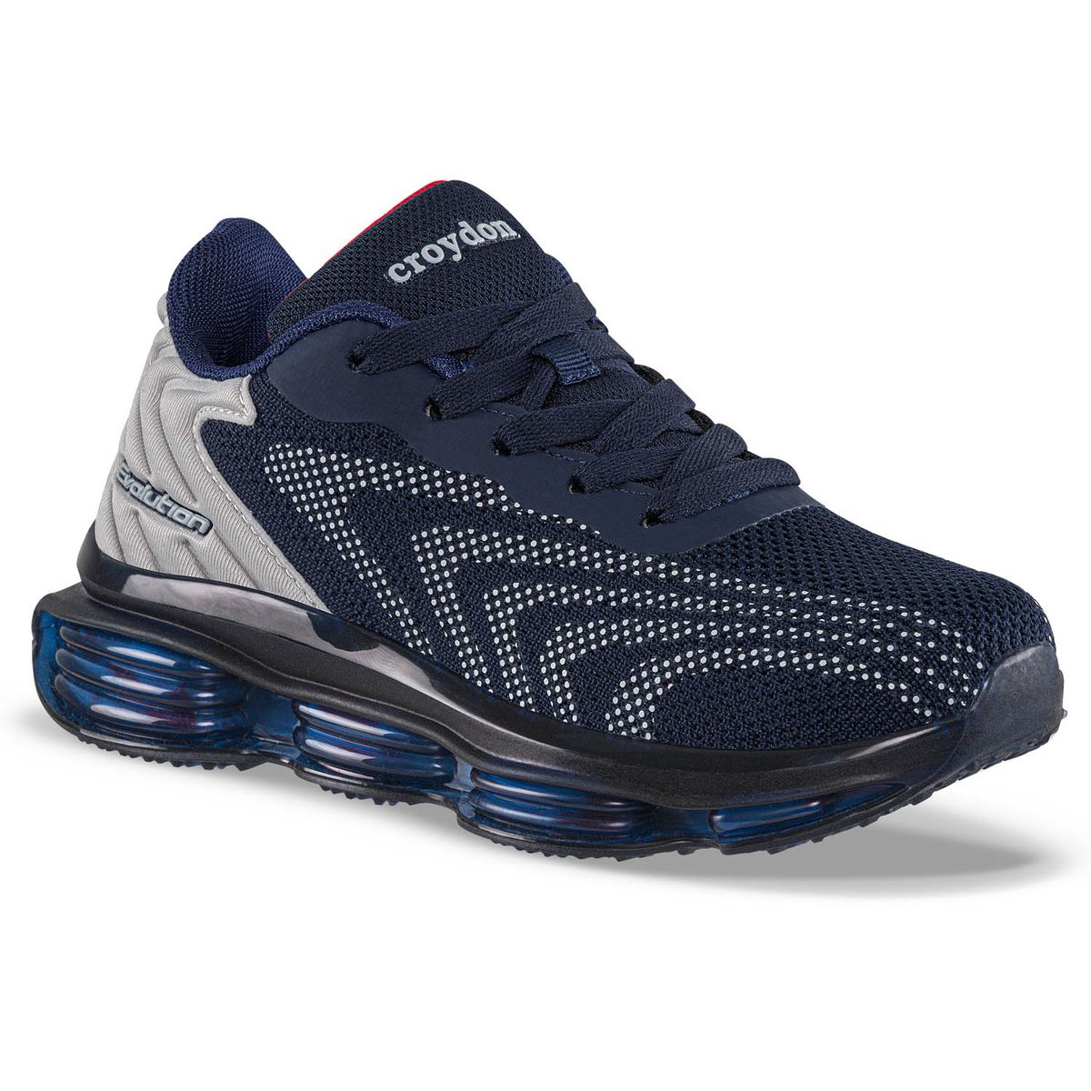 CROYDON - Tenis Running Ladano Azul-Gris Croydon para Niño