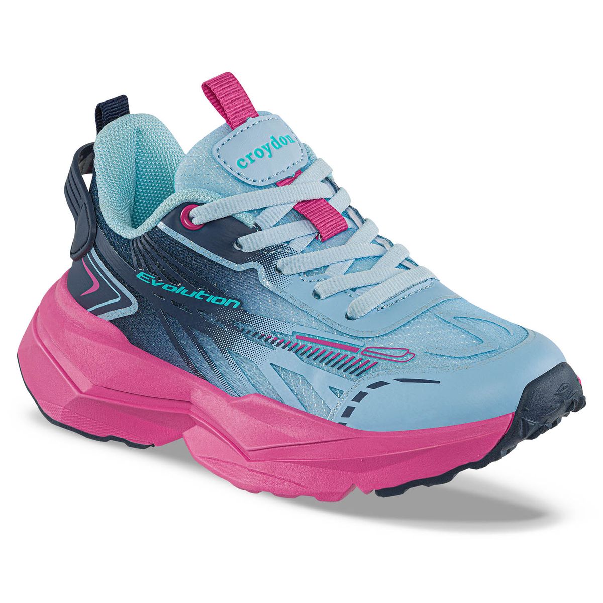 CROYDON - Tenis Running Mupira Azul O-Azul Croydon para Niña