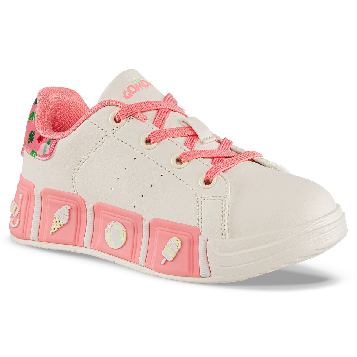LOS GOMOSOS - Tenis Casuales Ferinn Beige-Rosa Los Gomosos para Niña