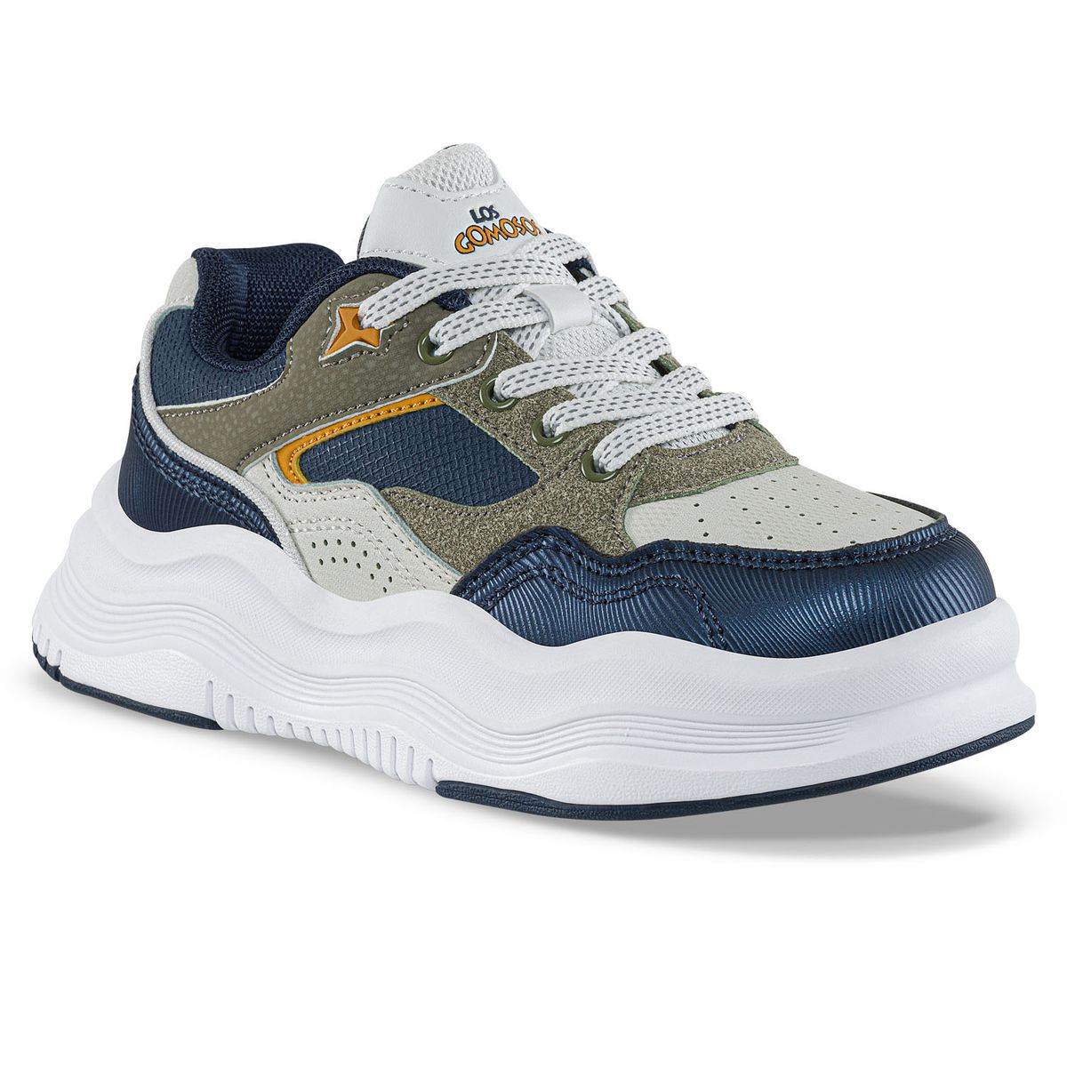 LOS GOMOSOS - Tenis Casuales Falek Azul Osc-Beige Los Gomosos para Niño