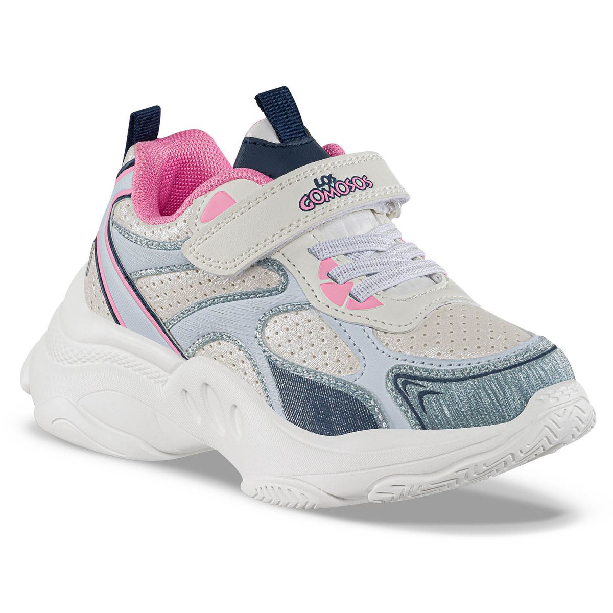 LOS GOMOSOS - Tenis Urbanos Mochil Blanco-Azul Los Gomosos para Niña