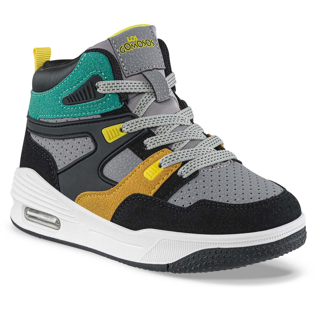 LOS GOMOSOS - Tenis Urbanos Opinil Gris-Verde Los Gomosos para Niño