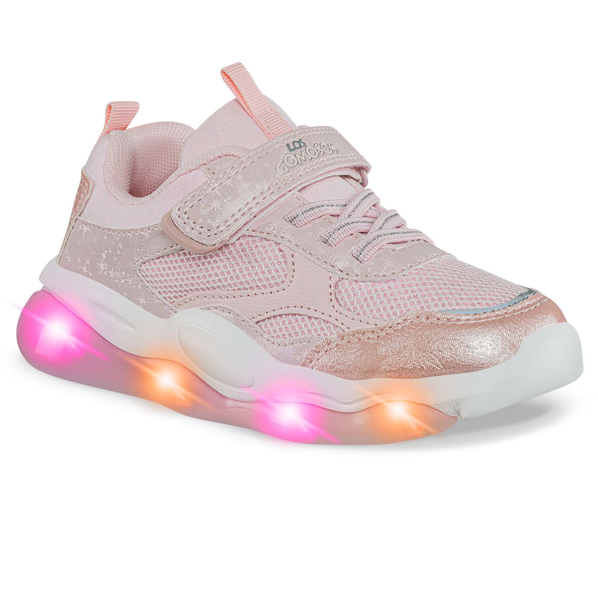 LOS GOMOSOS - Tenis Luces Monla Rosa Los Gomosos para Niña