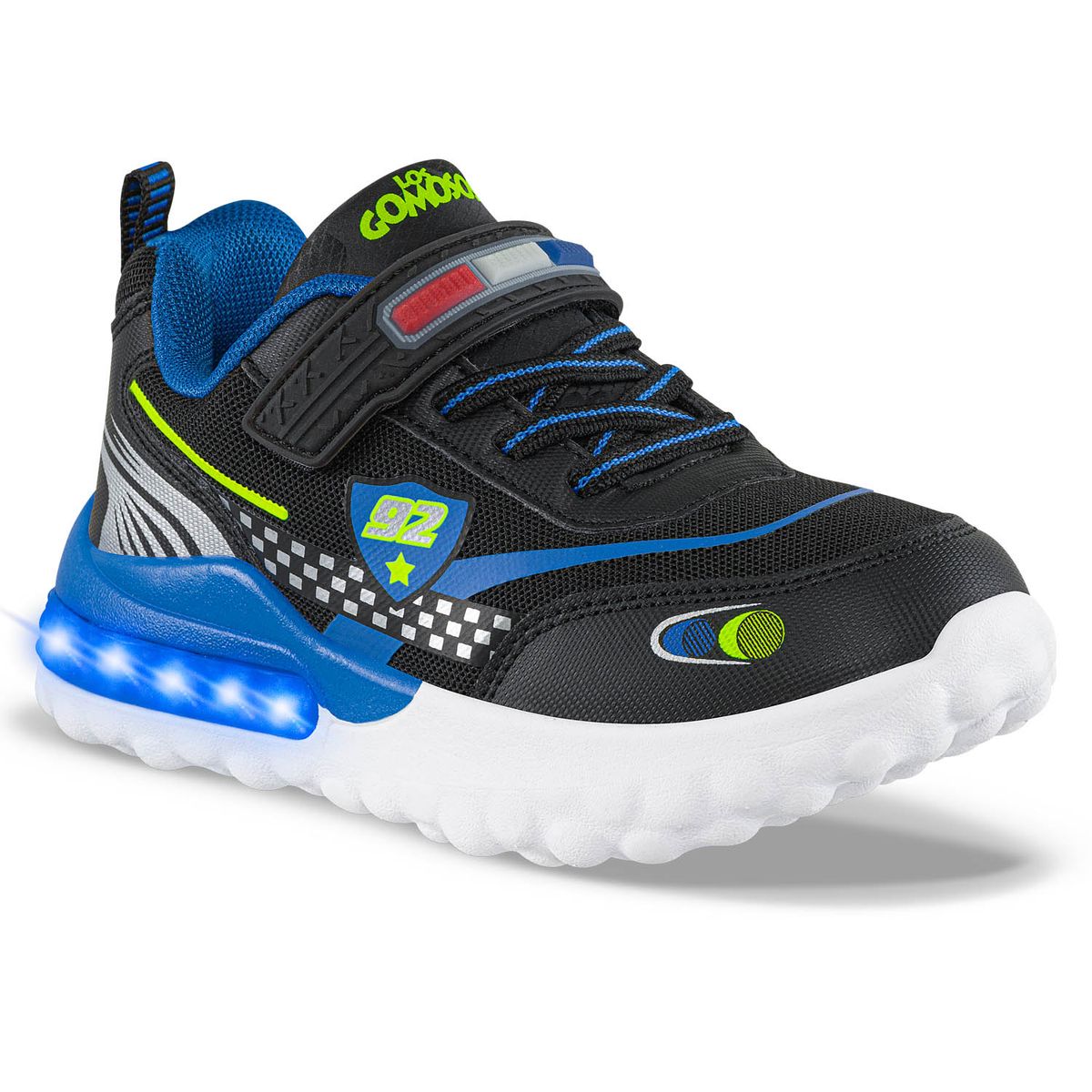 LOS GOMOSOS - Tenis con Luces Chitter Negro Los Gomosos para Niño