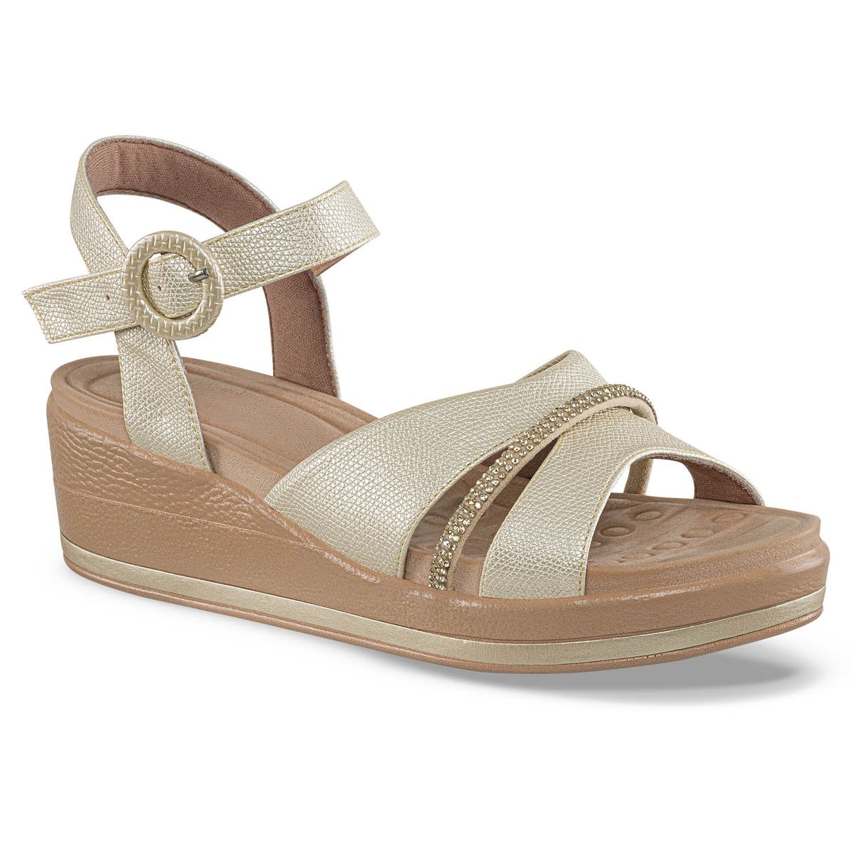 CROYDON - Sandalias Tacón Genoveva Oro Croydon para Mujer