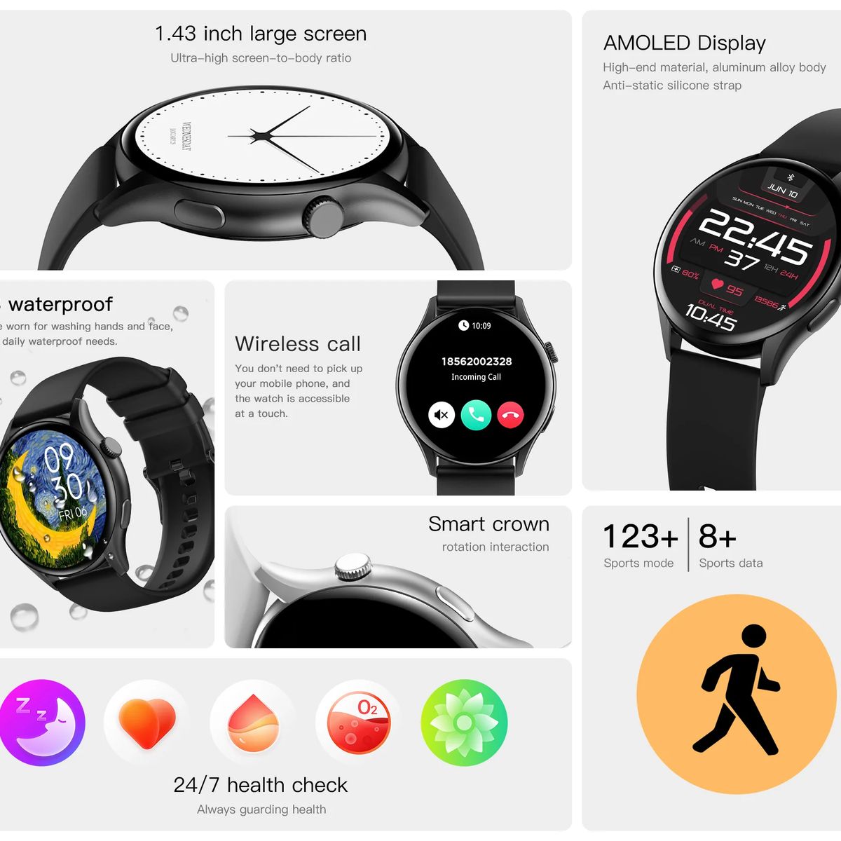 GENERICO - Smart watch Inteligente Peje ZW10-AMD Rosado
