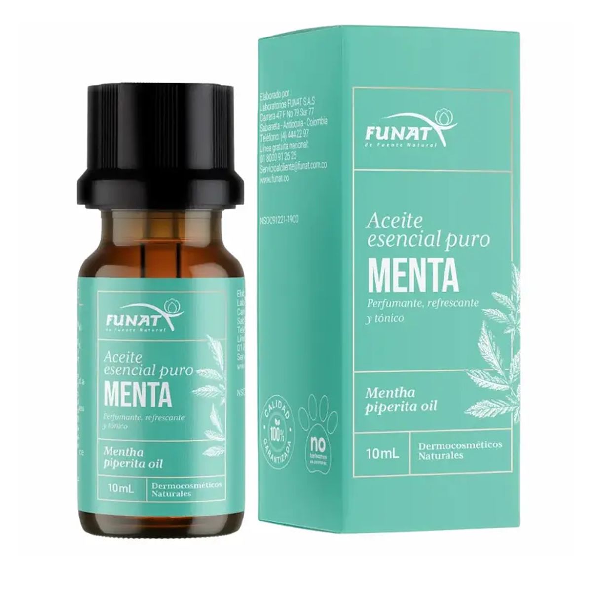 FUNAT - ACEITE DE MENTA PARA LA PIEL X 10ML PIPERITA- FUNAT