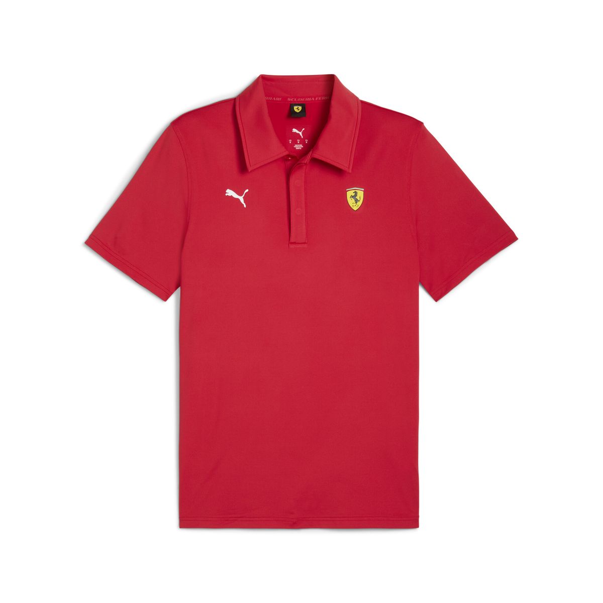 PUMA - Camisa Tipo Polo Puma Original Ferrari Cloudspun Rojo Hombre