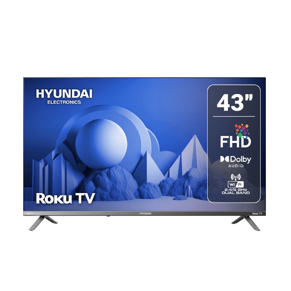 HYUNDAI - Televisor Hyundai 43 109cm FHD LED SMART ROKU TV HYLED4325RIM IMPORT