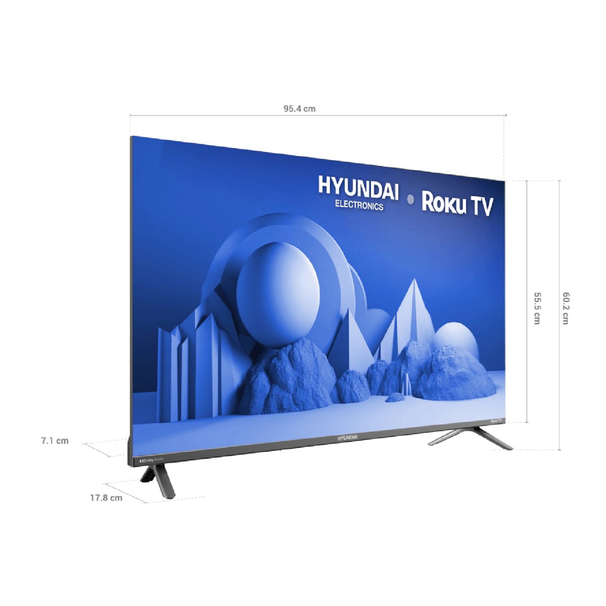 HYUNDAI - Televisor Hyundai 43 109cm FHD LED SMART ROKU TV HYLED4325RIM IMPORT
