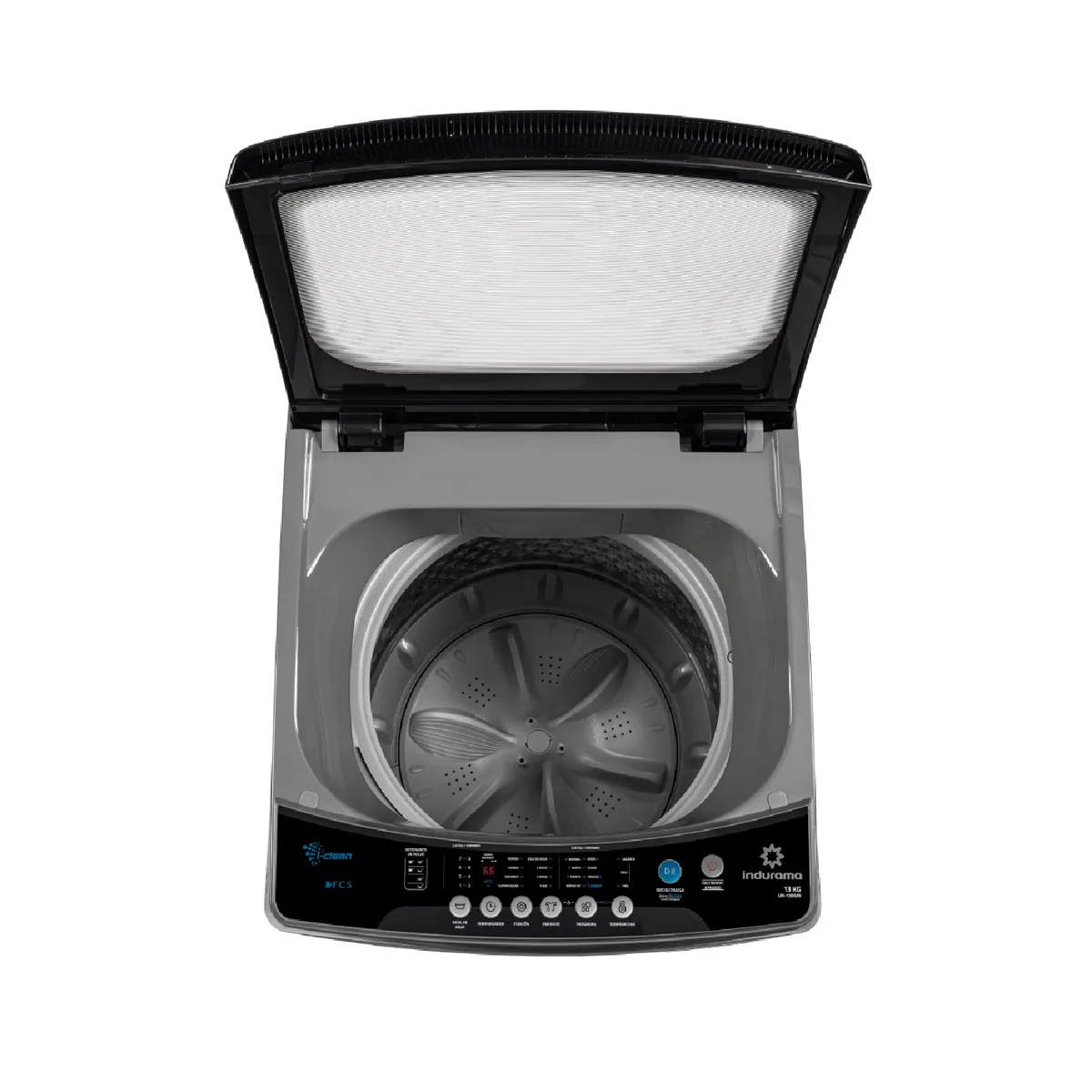 INDURAMA - Lavadora Carga Superior Indurama 13 Kg (29 Libras) Automática Gris LRI-13DGRI