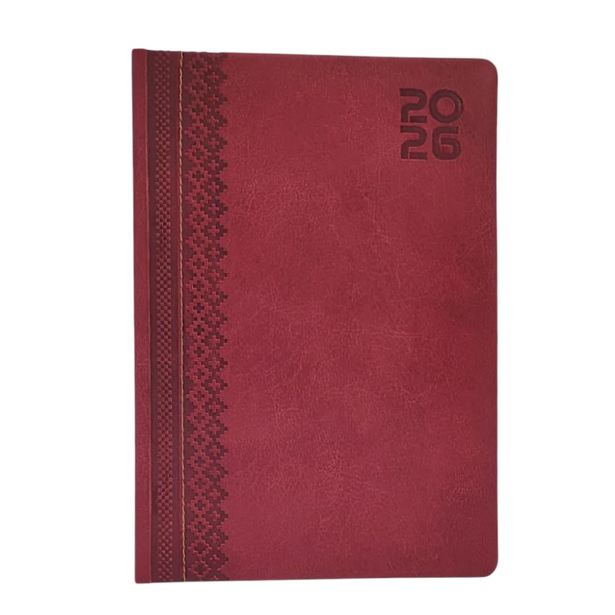 GENERICO - Agenda Diaria Gerencial Vinotinto Con Planeador Mensual 2026