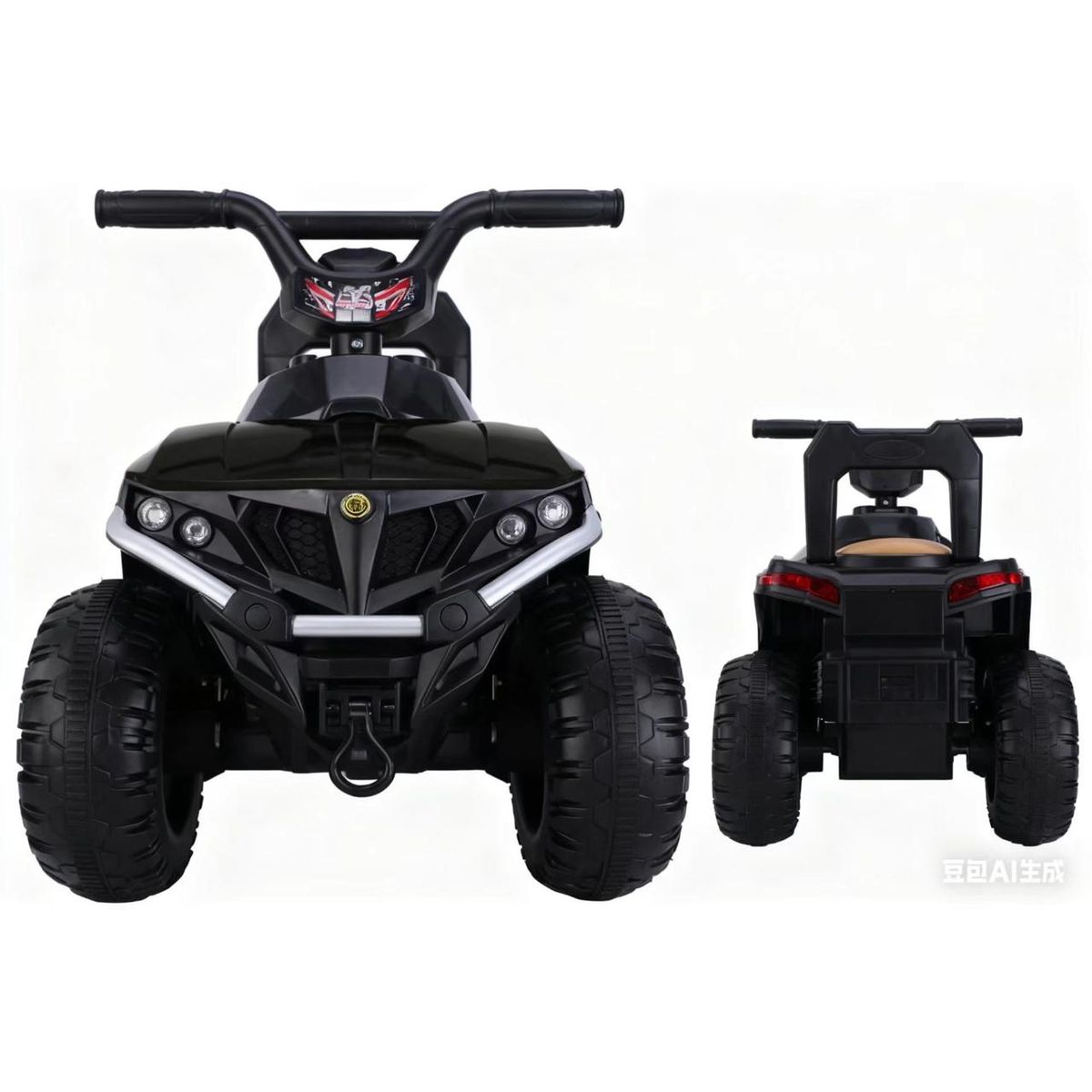 HOMESALE - Cuatrimoto Moto Recargable Electrica Montable 5 Anos Negro.