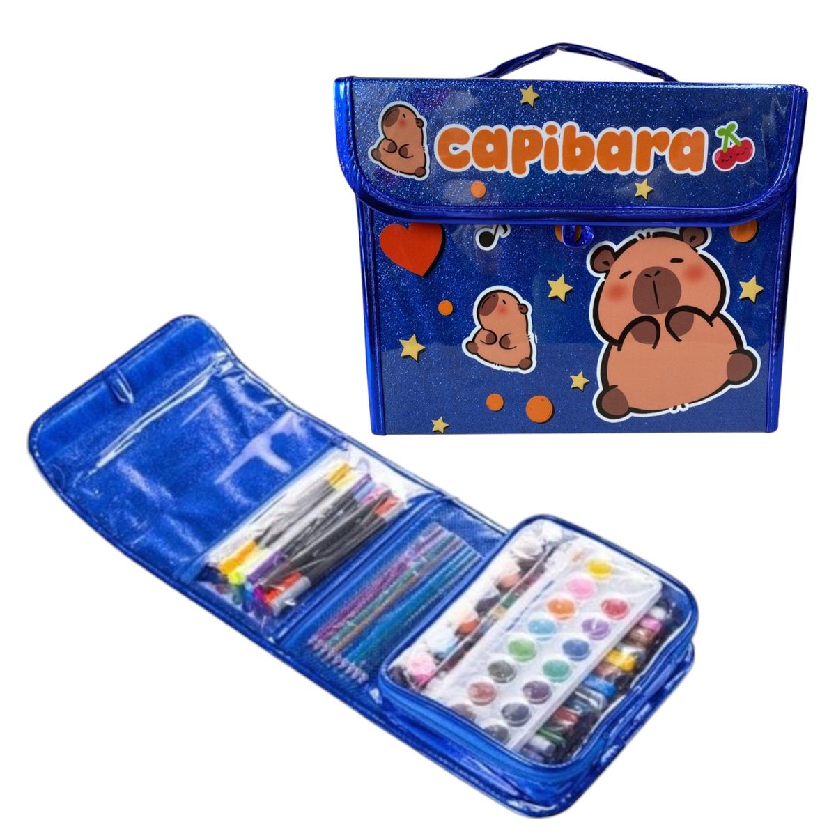 GENERICO - Set Kit Maletin Capibara De Arte De Lujo 123 Piezas De Dibujo