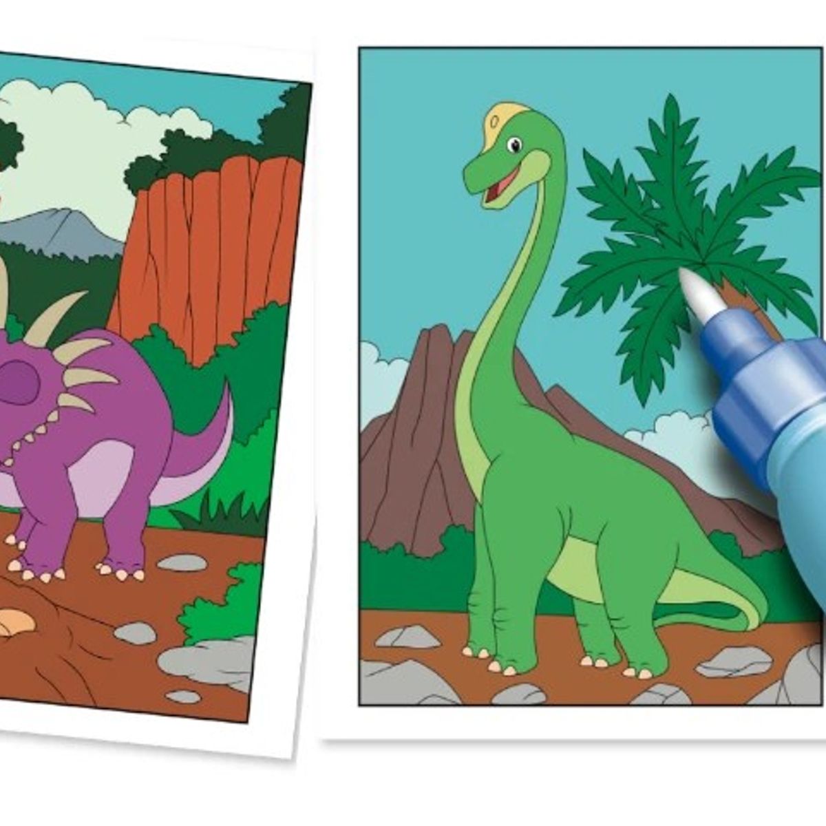 GENERICO - LIBRO DE COLOREAR CON AGUA - DINO Y UNICORNIO SURTIDO