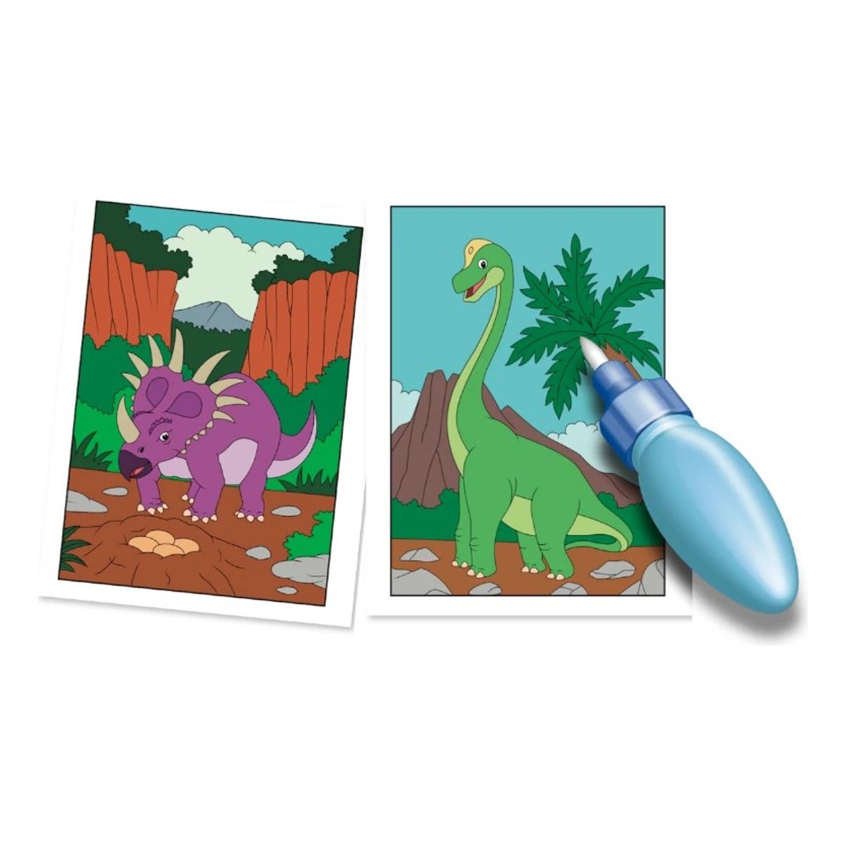 GENERICO - LIBRO DE COLOREAR CON AGUA - DINO Y UNICORNIO SURTIDO