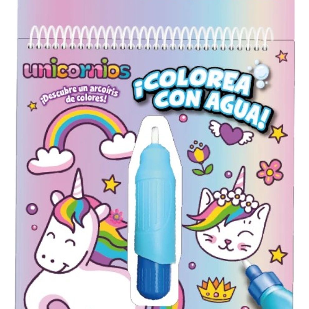 GENERICO - LIBRO DE COLOREAR CON AGUA - DINO Y UNICORNIO SURTIDO