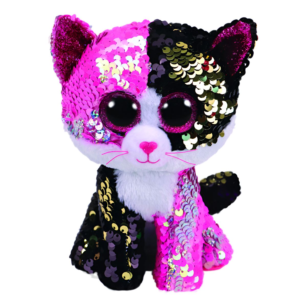 GENERICO - TY FLIPPABLES MALIBU GATO ROSADONEGRO MEDIANO