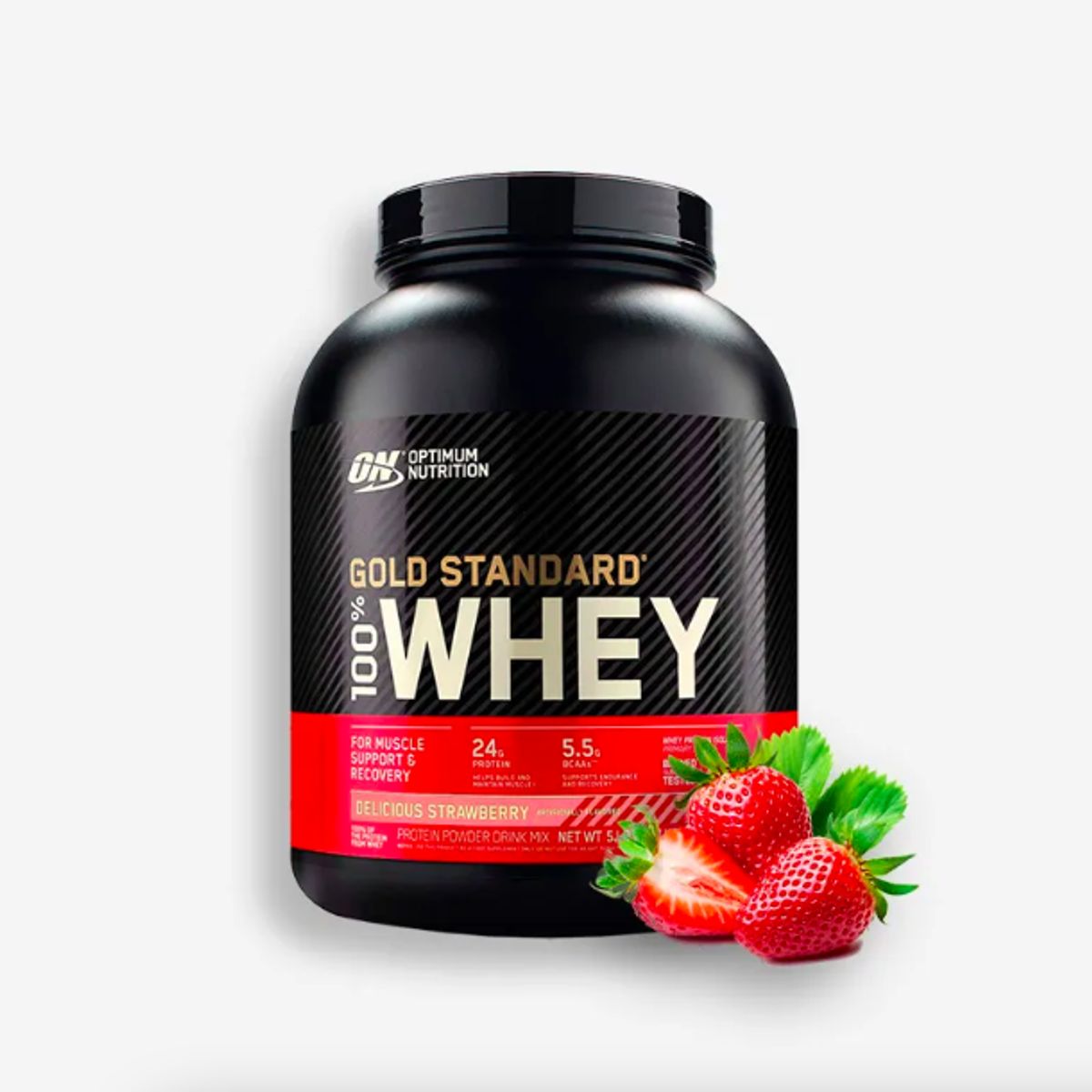 OPTIMUM NUTRITION - Gold Standard 100% Whey Optimum Nutrition Fresa 5LB ENVIO RAPIDO